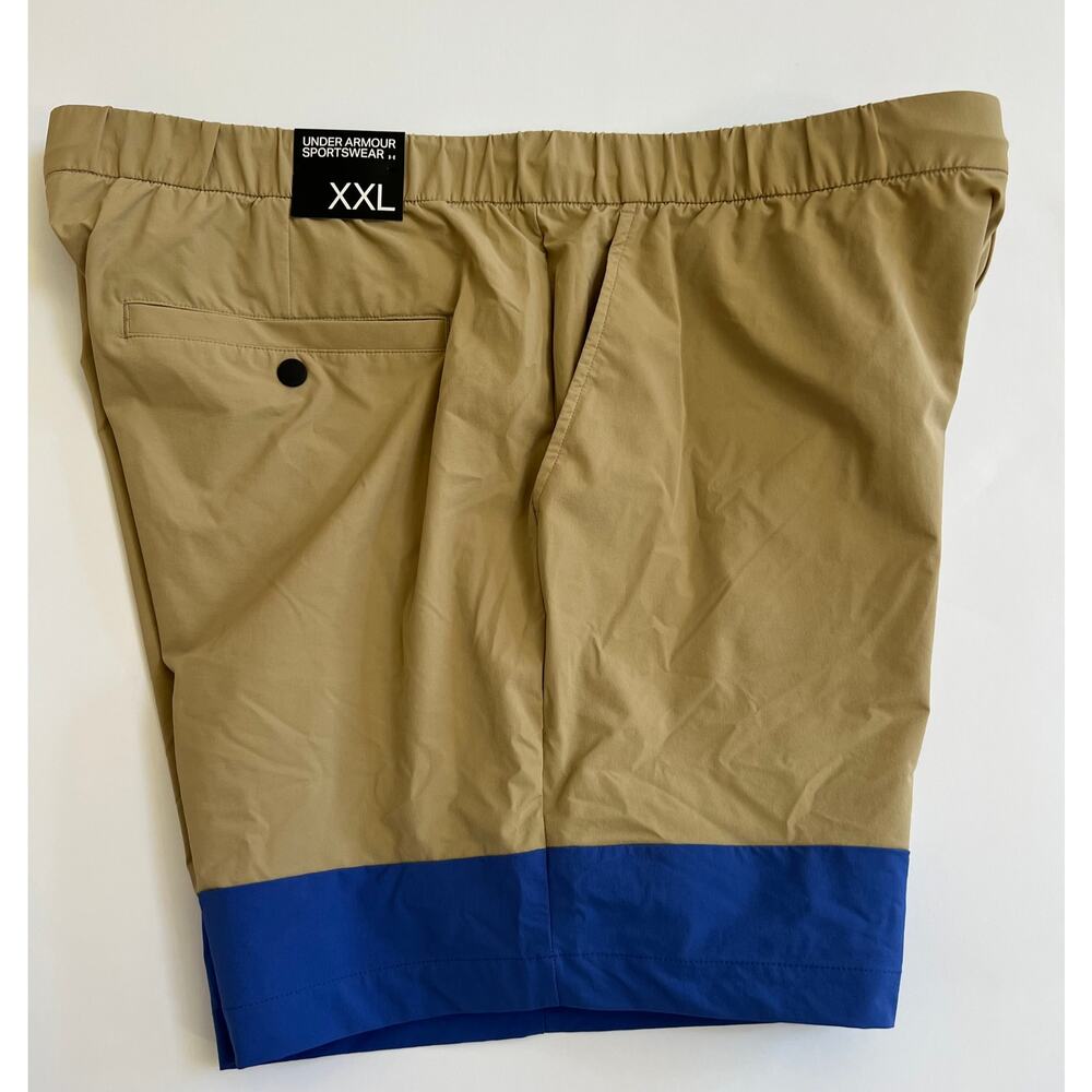 Under Armour UAS Sportswear Crepe Woven Shorts Khaki 1323226 781 Size 2XL - Picture 6 of 10